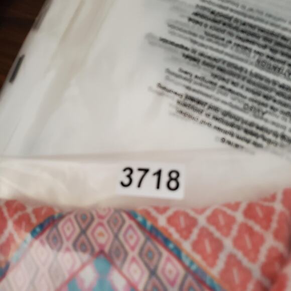 Tolani Shirt Womens Large Orange Multicolor Silk Boho Tunic Ikat Top Blouse - Picture 8 of 8